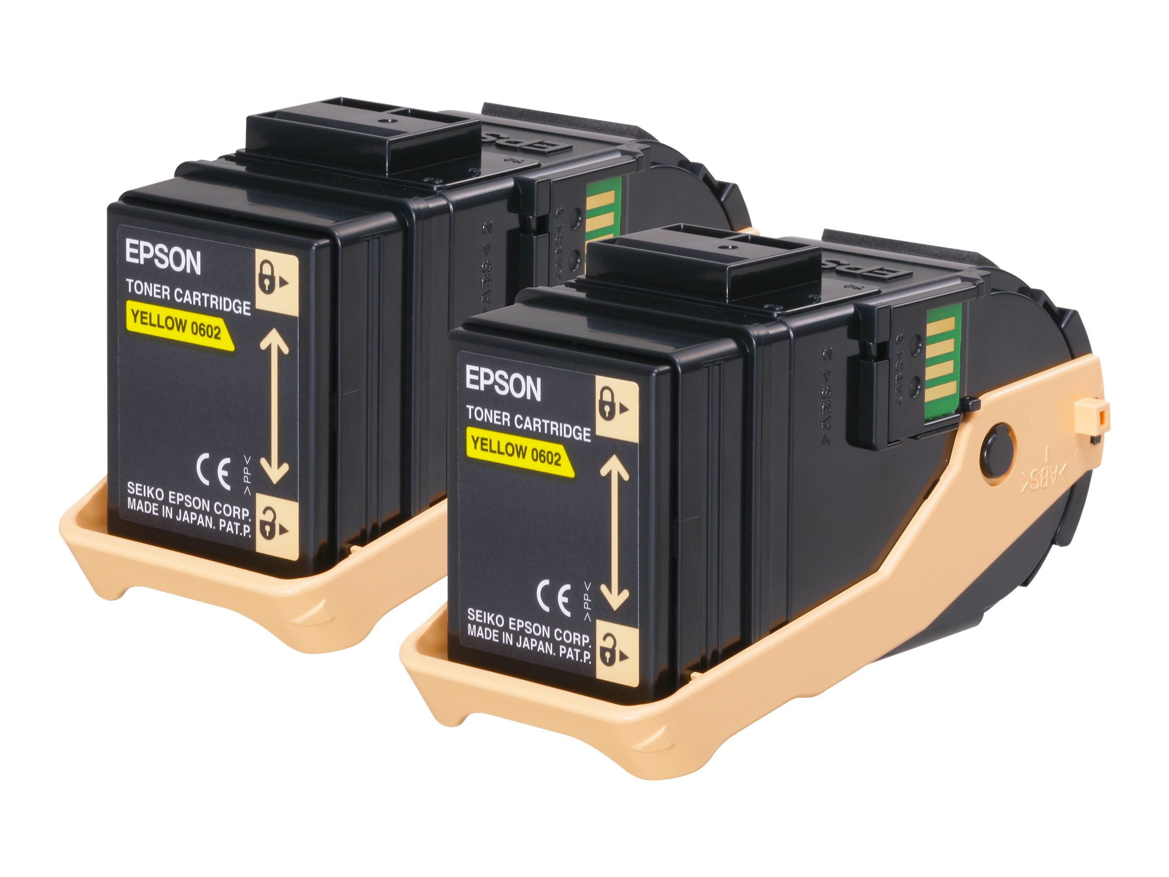 Epson Double Pack - 2er-Pack - Gelb - original - Tonerpatrone - fr Epson AL-C9500DN; AcuLaser C9300D2TN, C9300D3TNC, C9300DN, C