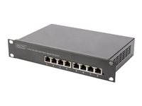DIGITUS Professional DN-95317 - Switch - unmanaged - 8 x 10/100/1000 (PoE) - wandmontierbar - PoE