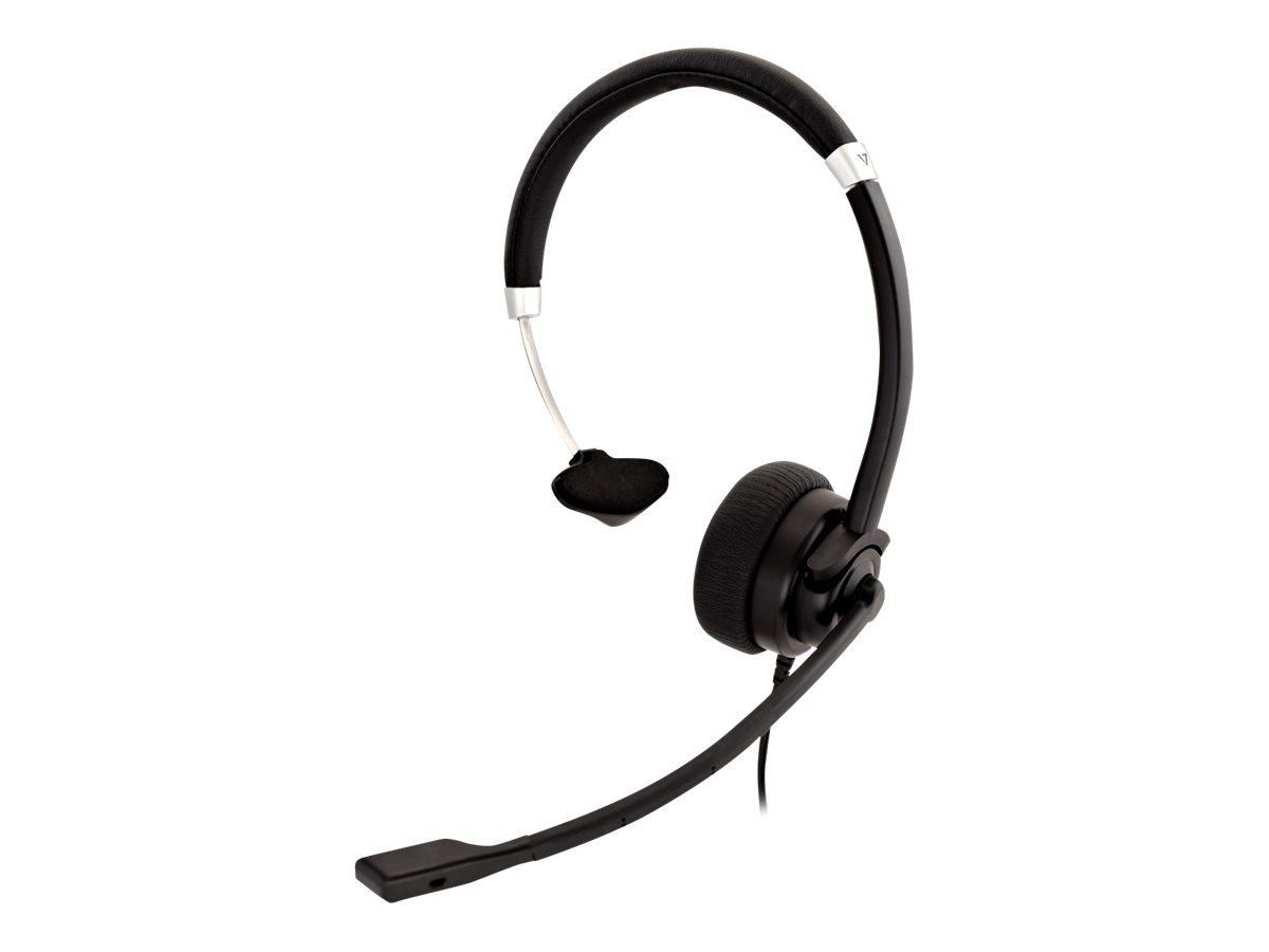 V7 HA401 - Headset - On-Ear - kabelgebunden - 3,5 mm Stecker - Schwarz