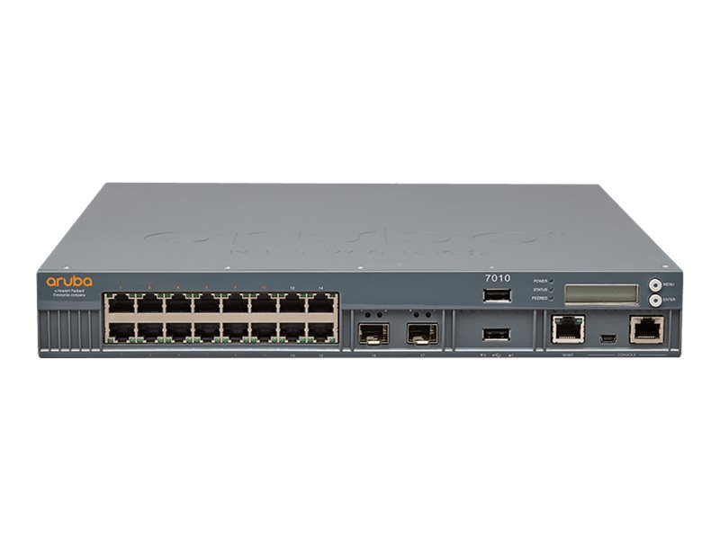 HPE Aruba 7010 (RW) Controller - Netzwerk-Verwaltungsgert - 16 Anschlsse - 1GbE - 1U - Rack-montierbar