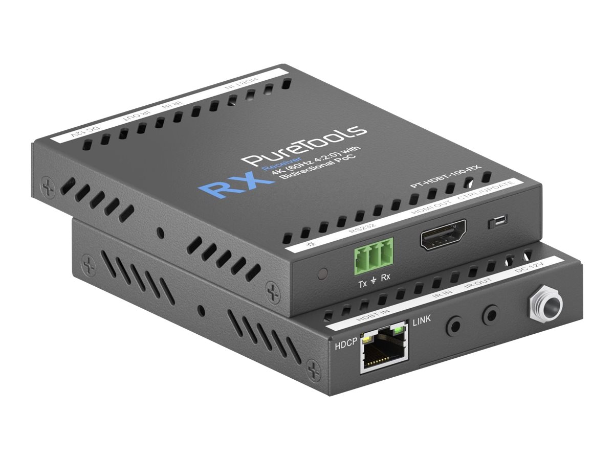 PureTools 4K HDMI HDBaseT Extender Set - Video-, Audio-, Infrarot- und serielle Erweiterung - RS-232, HDMI, HDBaseT, infrarot - 