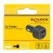 Delock - Auto-Netzteil - 63 Watt - 3 A - PD (USB, 24 pin USB-C) - Schwarz
