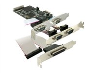 DeLock PCI Express card 4 x serial, 1x parallel - Adapter Parallel/Seriell - PCIe - RS-232 - 4 Anschlsse + 1 paralleler Port