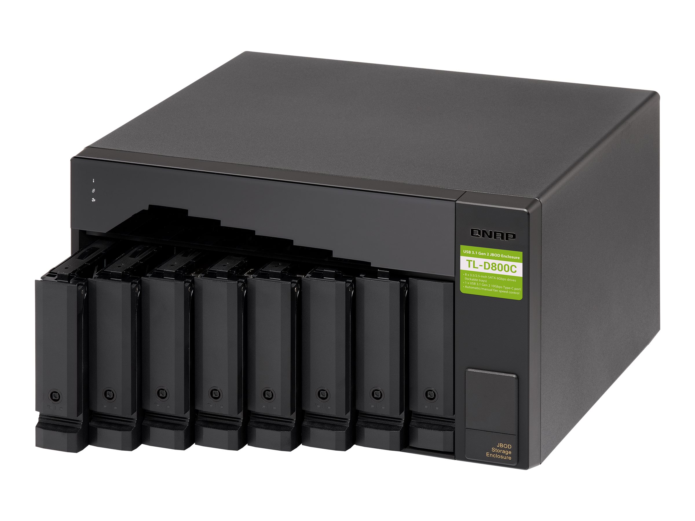 QNAP TL-D800C - Festplatten-Array - 8 Schchte (SATA-600) - USB 3.2 Gen 2 (extern)
