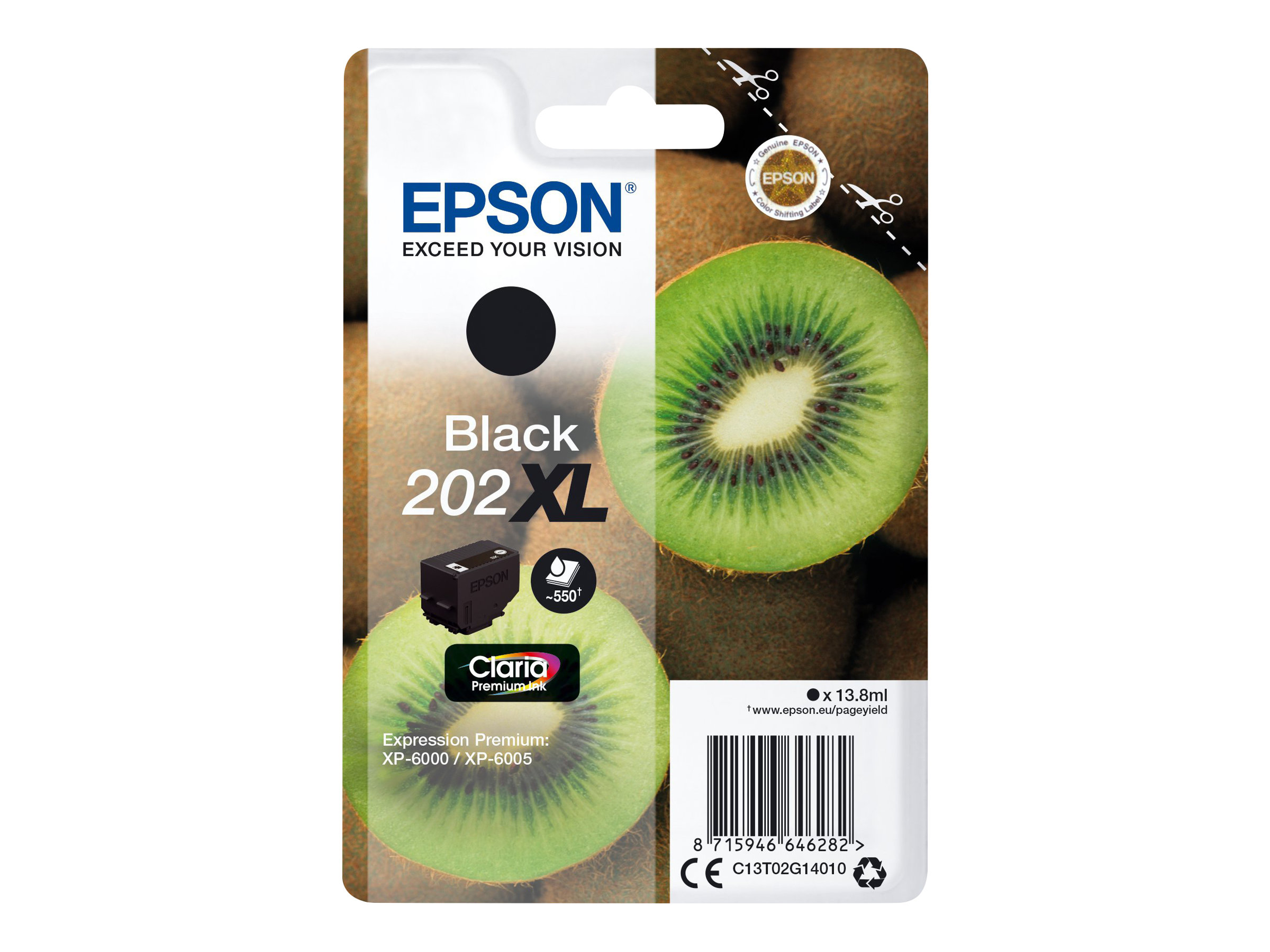 Epson 202XL - 13.8 ml - Schwarz - Original - Blisterverpackung - Tintenpatrone