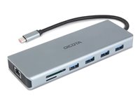 DICOTA - Dockingstation - USB-C - HDMI, DP - 1GbE