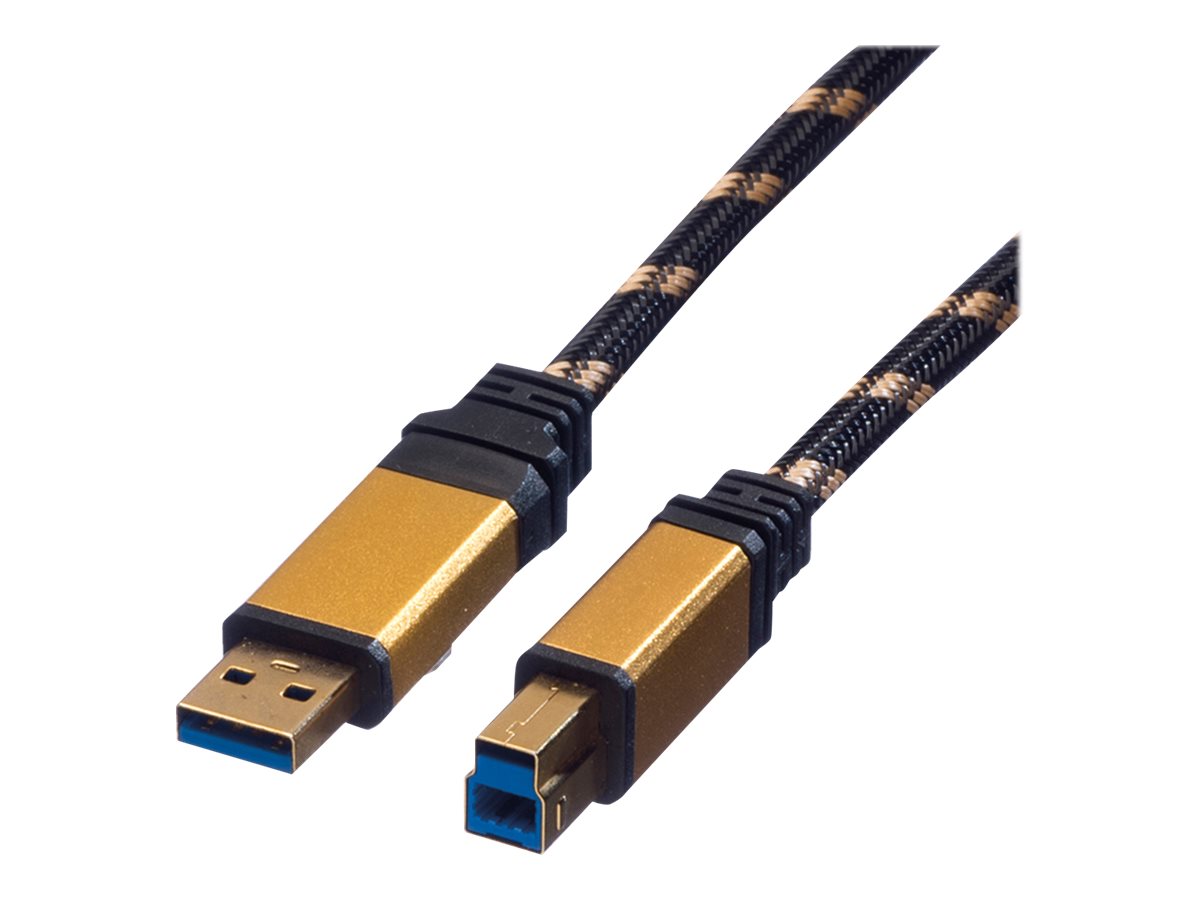 Roline Gold - USB-Kabel - USB Type B (M) zu USB Typ A (M) - USB 3.0 - 80 cm
