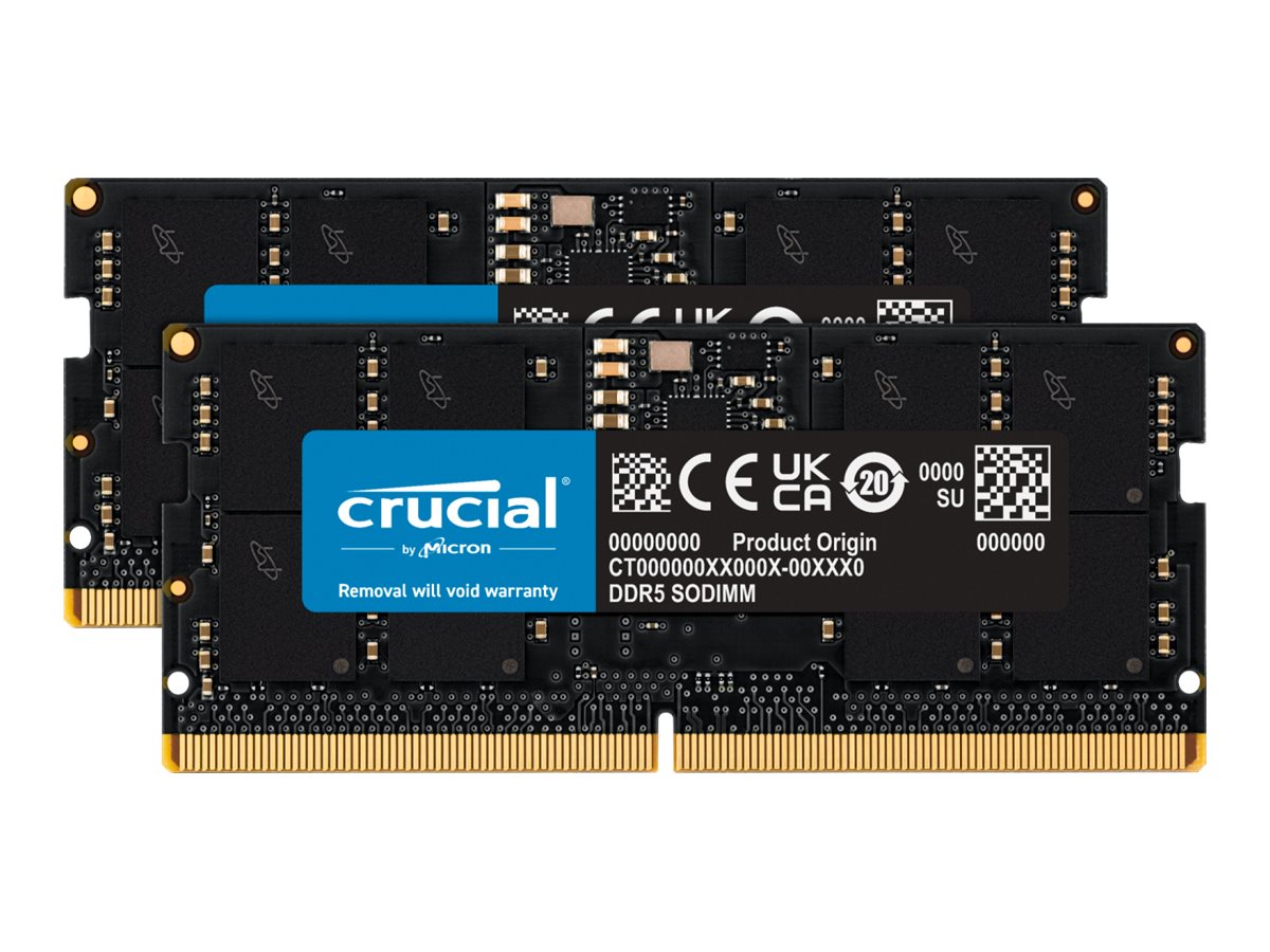 Crucial - DDR5 - Kit - 32 GB: 2 x 16 GB - SO DIMM 262-PIN - 5600 MHz / PC5-44800