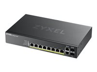 Zyxel GS2220-10HP - Switch - managed - 8 x 10/100/1000 (PoE+) + 2 x Kombi-Gigabit-SFP - an Rack montierbar, wandmontierbar - PoE