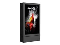 HAGOR ScreenOut Pro Back-to-Back - Gehäuse - für LCD-Display - verriegelbar - Stahl, laminiertes Sicherheitsglas - RAL 7016