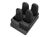 Zebra 4-Slot Device Cradle Adapter Cup - Ladestation fr Barcode-Scanner - Ausgangsanschlsse: 4 - schwarz - fr Zebra CS60, CS6