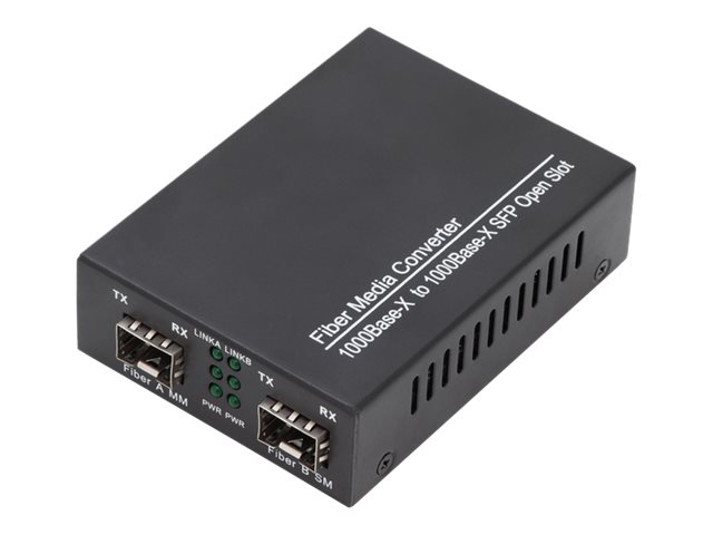 DIGITUS Professional DN-82133 - Medienkonverter - GigE - 1000Base-X, 100Base-X - SFP (mini-GBIC) / SFP (mini-GBIC) - 850 nm / 13