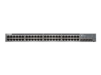 Juniper Networks EX Series EX3400-48P - Switch - L3 - managed - 48 x 10/100/1000 (PoE+) + 4 x Gigabit SFP / 10 Gigabit SFP+ + 2 