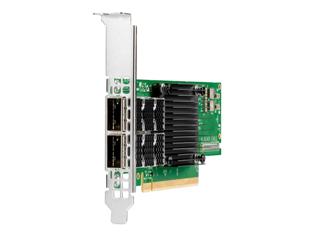 HPE InfiniBand HDR100 MCX653106A-ECAT - Netzwerkadapter - PCIe 4.0 x16 Low-Profile - 100Gb Ethernet / 100Gb Infiniband QSFP28 x 