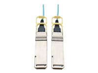 Eaton Tripp Lite Series QSFP28 to QSFP28 Active Optical Cable - 100GbE, AOC, M/M, Aqua, 10M (32.8 ft.) - 100GBase-AOC Direktansc