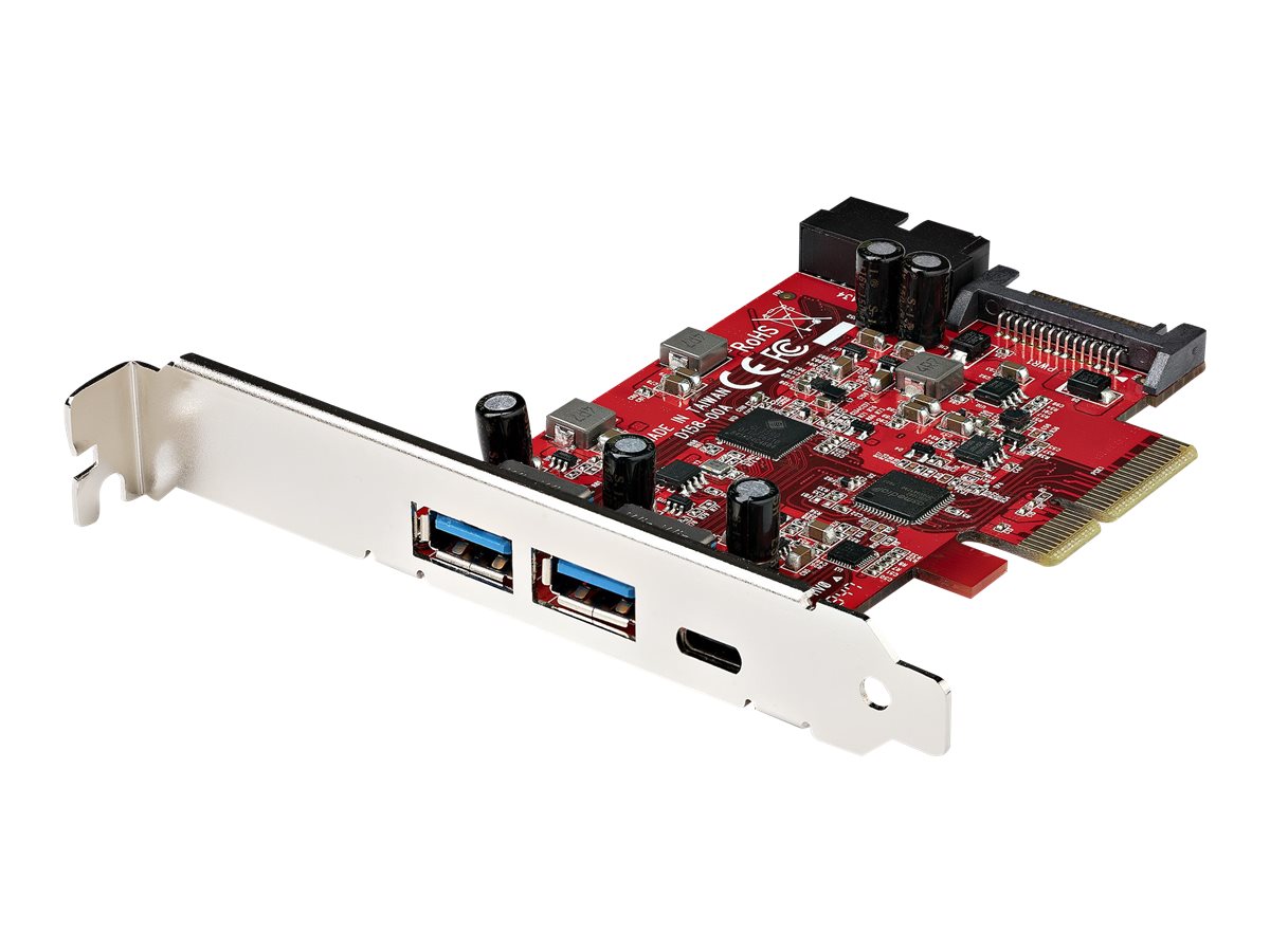 StarTech.com USB-C PCIe Karte mit 5 Ports - 10 Gbit/s USB 3.1 Gen 2 PCIe Karte mit 1x USB-C & 2x USB-A - 1x 2-Port IDC (interne 