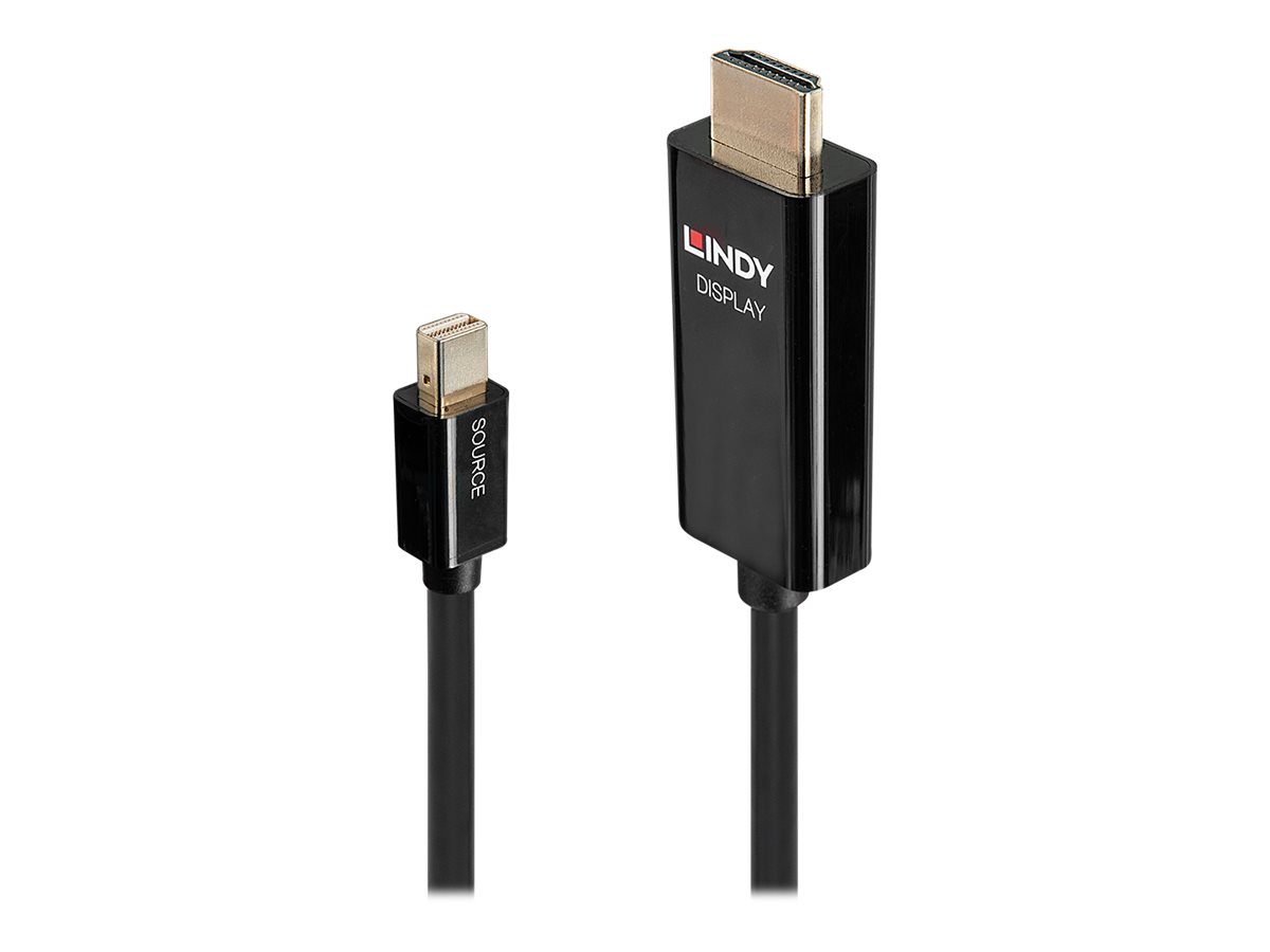 Lindy - Adapterkabel - Mini DisplayPort mnnlich zu HDMI mnnlich - 2 m - abgeschirmt - Schwarz