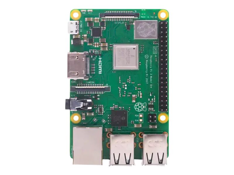 Raspberry Pi 3 Model B+ - Einplatinenrechner - Broadcom BCM2837B0 / 1.4 GHz - RAM 1 GB - 802.11a/b/g/n/ac, Bluetooth 4.2