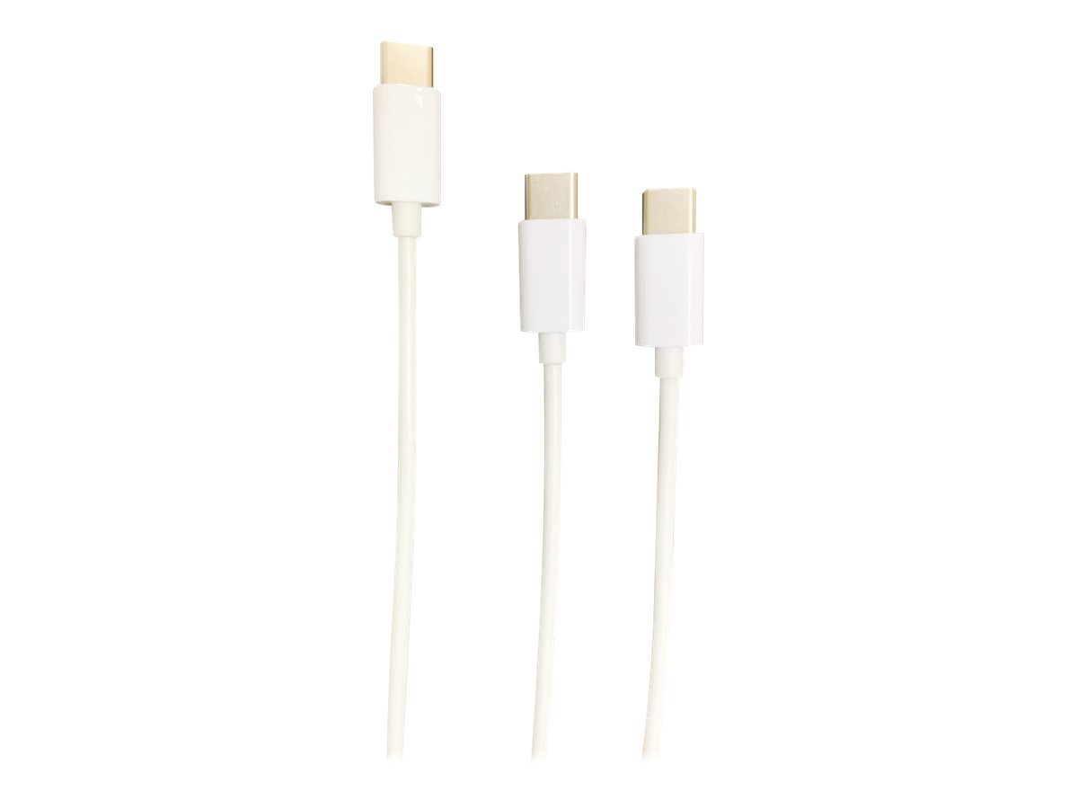 Steelplay Double Play & Charge - Lade-/Datenkabel - 24 pin USB-C mnnlich zu 24 pin USB-C mnnlich - 3 m - weiss - fr Sony Dual