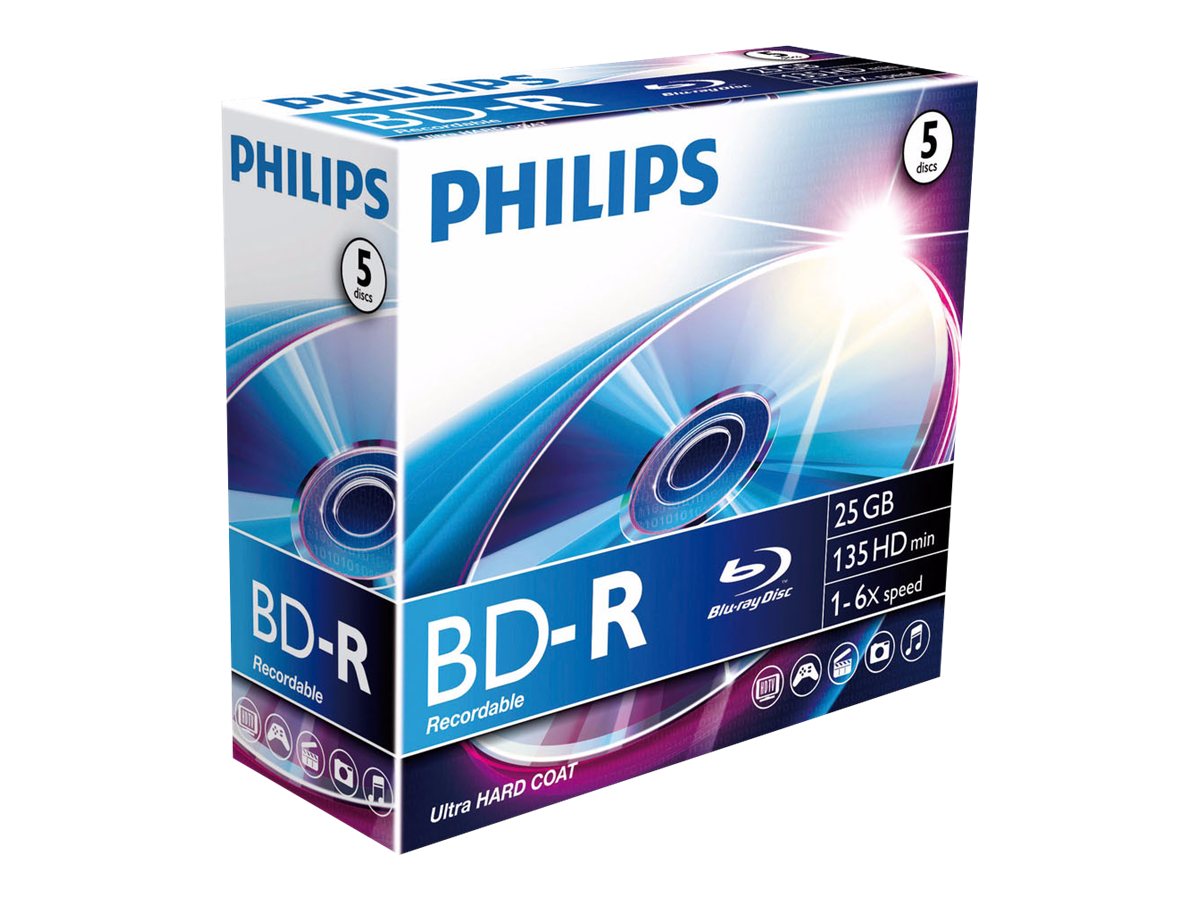 Philips BR2S6J05C - 5 x BD-R - 25 GB (135 Min.) 6x (BD)