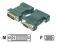M-CAB - VGA-Adapter - HD-15 (VGA) (W) zu DVI-I (M) - Daumenschrauben - Schwarz