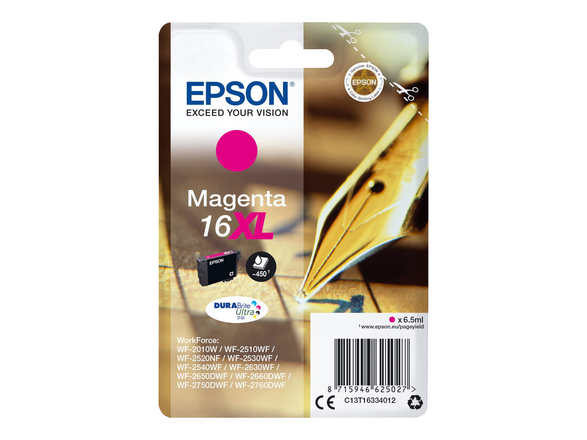 Epson 16XL - 6.5 ml - XL - Magenta - Original - Blisterverpackung