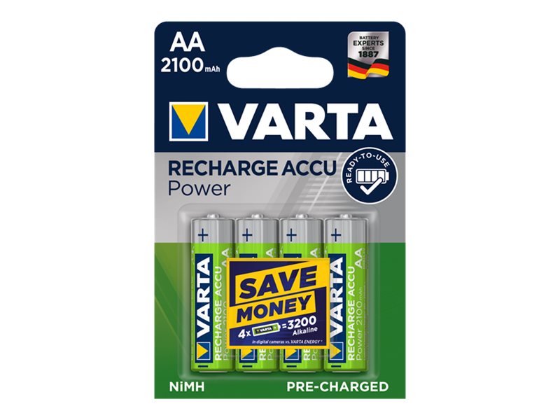 Varta - Batterie 4 x AA / HR6 - NiMH - (wiederaufladbar) - 2100 mAh