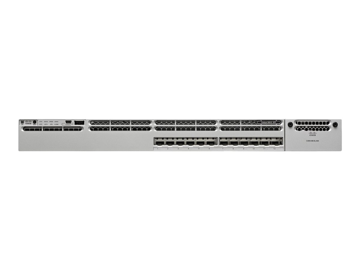 Cisco Catalyst 3850-12S-S - Switch - L3 - managed - 12 x Gigabit SFP - Desktop, an Rack montierbar