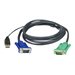 ATEN Micro-Lite 2L-5203U - Tastatur- / Video- / Maus- (KVM-) Kabel - USB, HD-15 (VGA) (M) zu 15 pin D-Sub (DB-15) (W) - 3 m - f