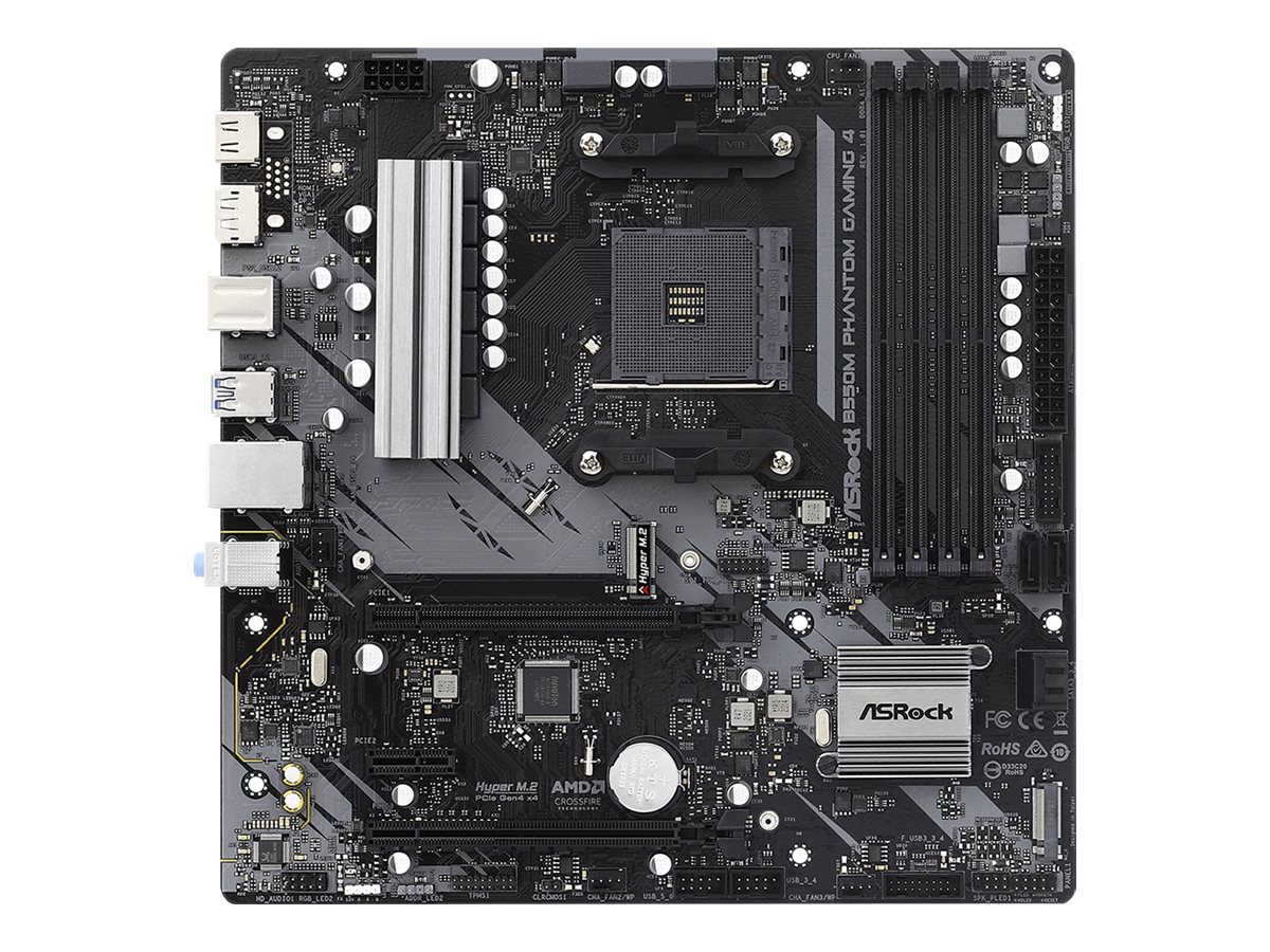 ASRock B550M Phantom Gaming 4 - Motherboard - micro ATX - Socket AM4 - AMD B550 Chipsatz - USB 3.2 Gen 1