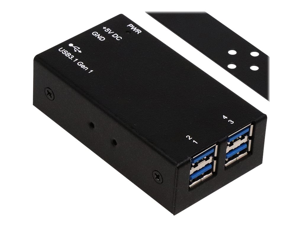 Exsys EX-1180HMS - Hub - 4 x SuperSpeed USB 3.0 - Desktop, an DIN-Schiene montierbar
