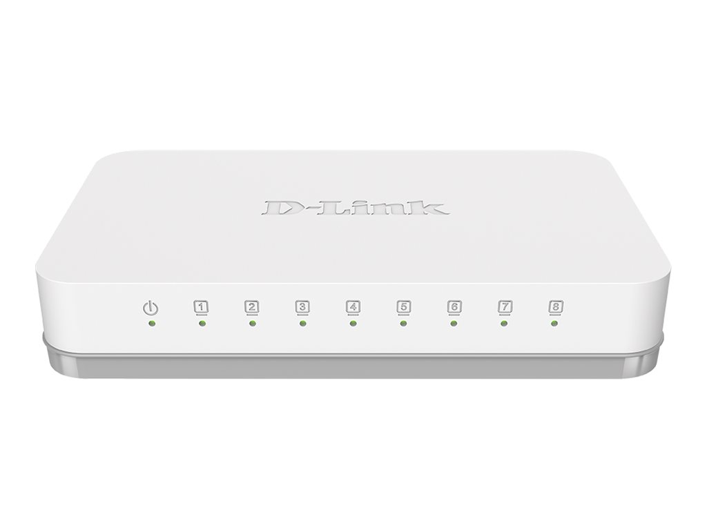 D-Link GO-SW-8GE - Switch - unmanaged - 8 x 10/100/1000 - Desktop