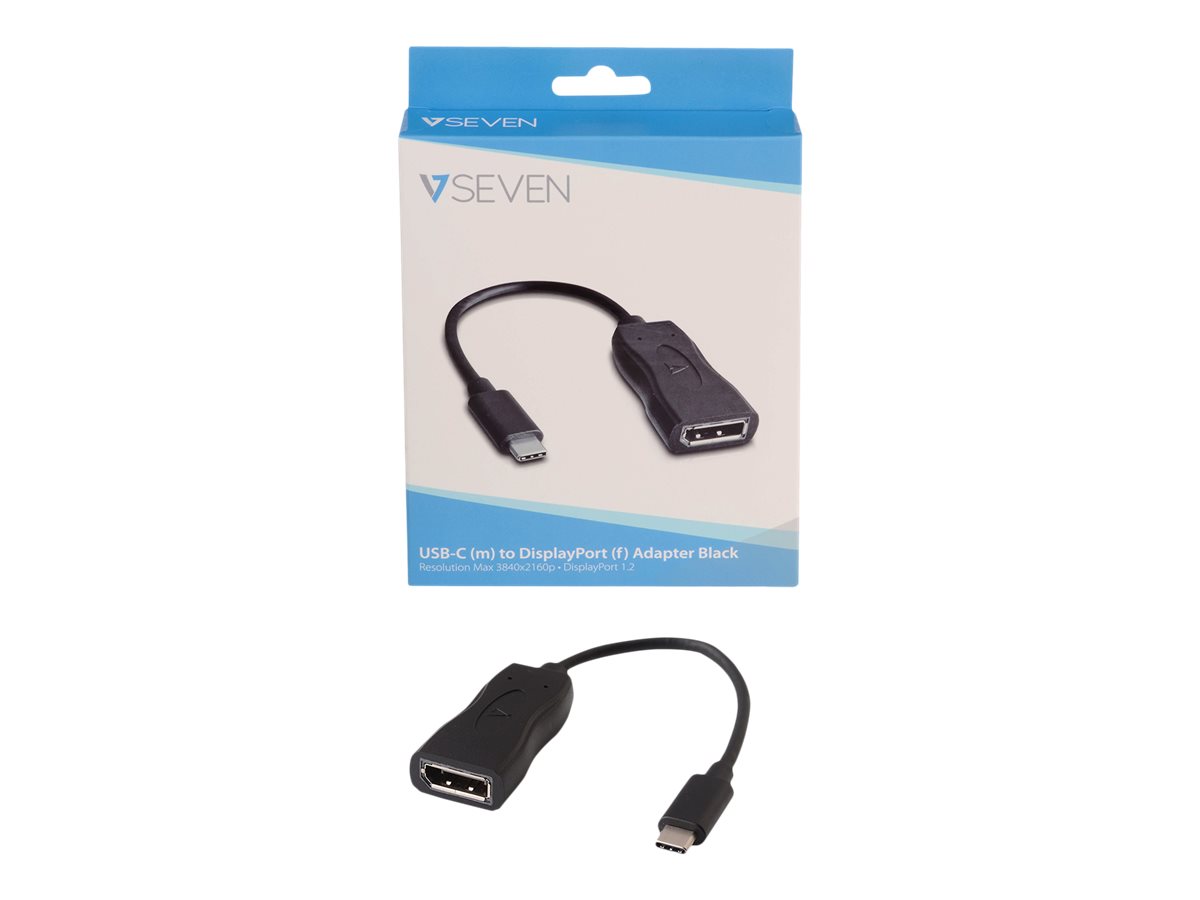 V7 - Externer Videoadapter - USB-C - DisplayPort - Schwarz