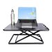 StarTech.com Standing Desk Converter for Laptop, Supports up to 8kg (17.6lb), Height Adjustable Laptop Riser w/ Slim Design, Tab