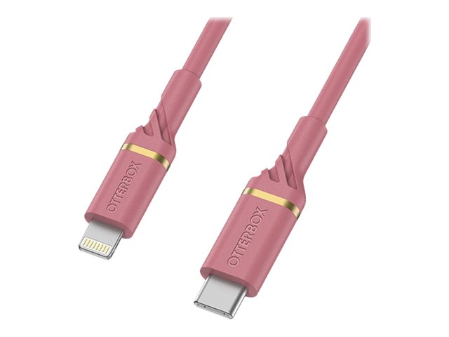 OtterBox - Lightning-Kabel - Lightning mnnlich zu 24 pin USB-C mnnlich - 1 m - Rose Sparkle Pink - untersttzt Stromversorgung