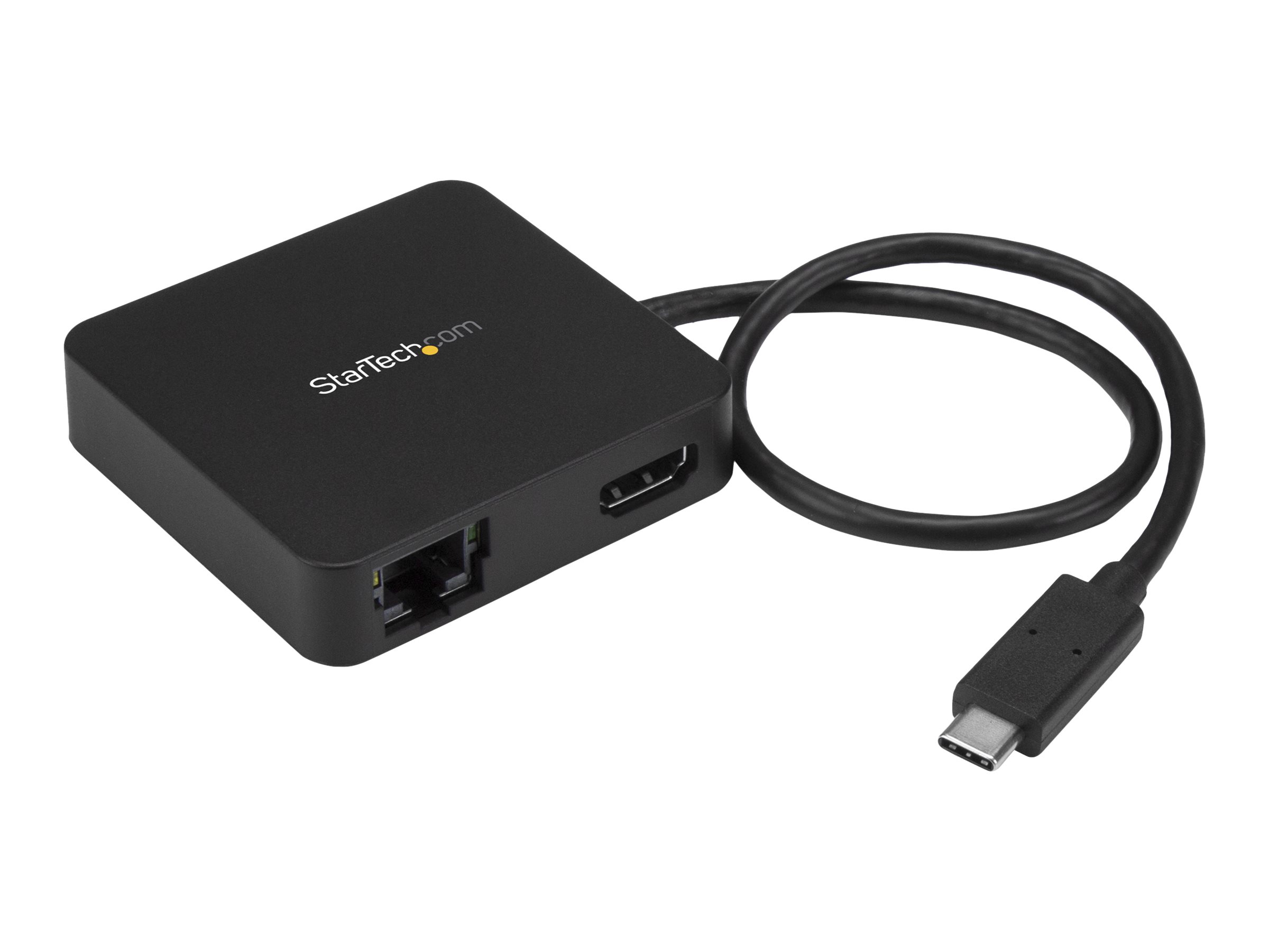 StarTech.com USB-C Multiport Adapter - Tragbares USB-C 4k HDMI Minidock - Gigabit Ethernet, USB 3.0 Hub (1x USB-A, 1x USB-C) - U