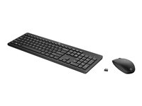 HP 235 - Tastatur-und-Maus-Set - kabellos - GB - fr Elite Mobile Thin Client mt645 G7; Pro Mobile Thin Client mt440 G3; ZBook F