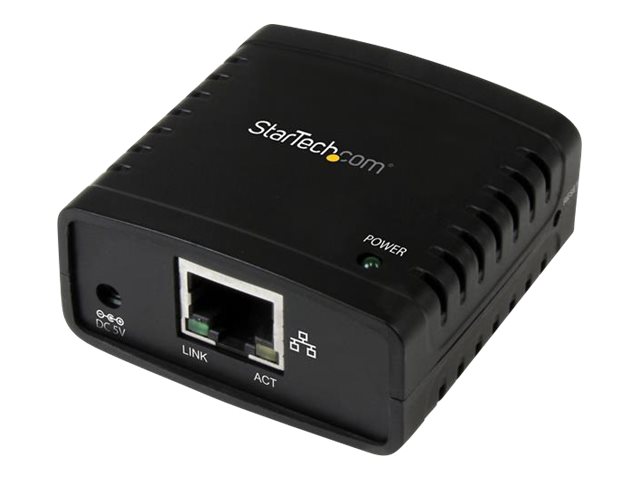StarTech.com 10/100 Mbit/s Ethernet auf USB 2.0 Netzwerk LPR Printserver - USB Druckserver / Print Server mit Auto-sensing - Dru