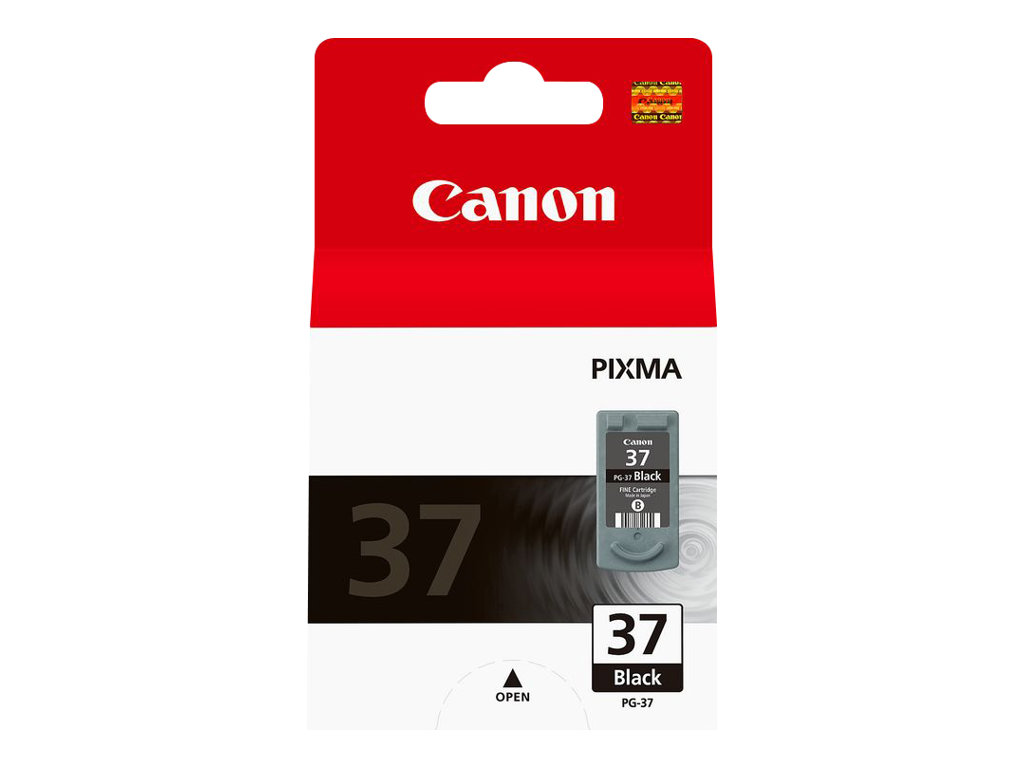 Canon PG-37 - Schwarz - Original - Tintenbehlter - fr PIXMA iP1800, iP1900, iP2500, iP2600, MP140, MP190, MP210, MP220, MP470,