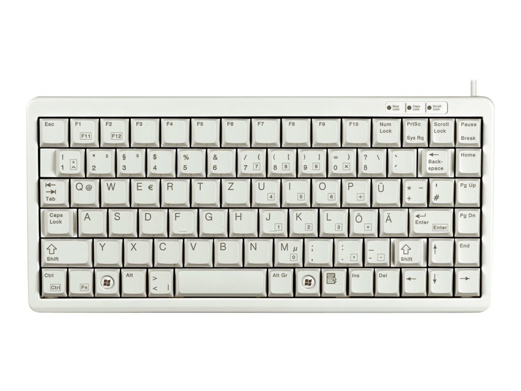 CHERRY Compact-Keyboard G84-4100 - Tastatur - USB - Deutsch - Hellgrau