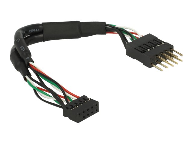 Delock USB 2.0 Pin Header - Internes USB-Kabel - 10-poliger USB-Header (W) zu 10-poliger USB-Header (M) - 12 m - Schwarz