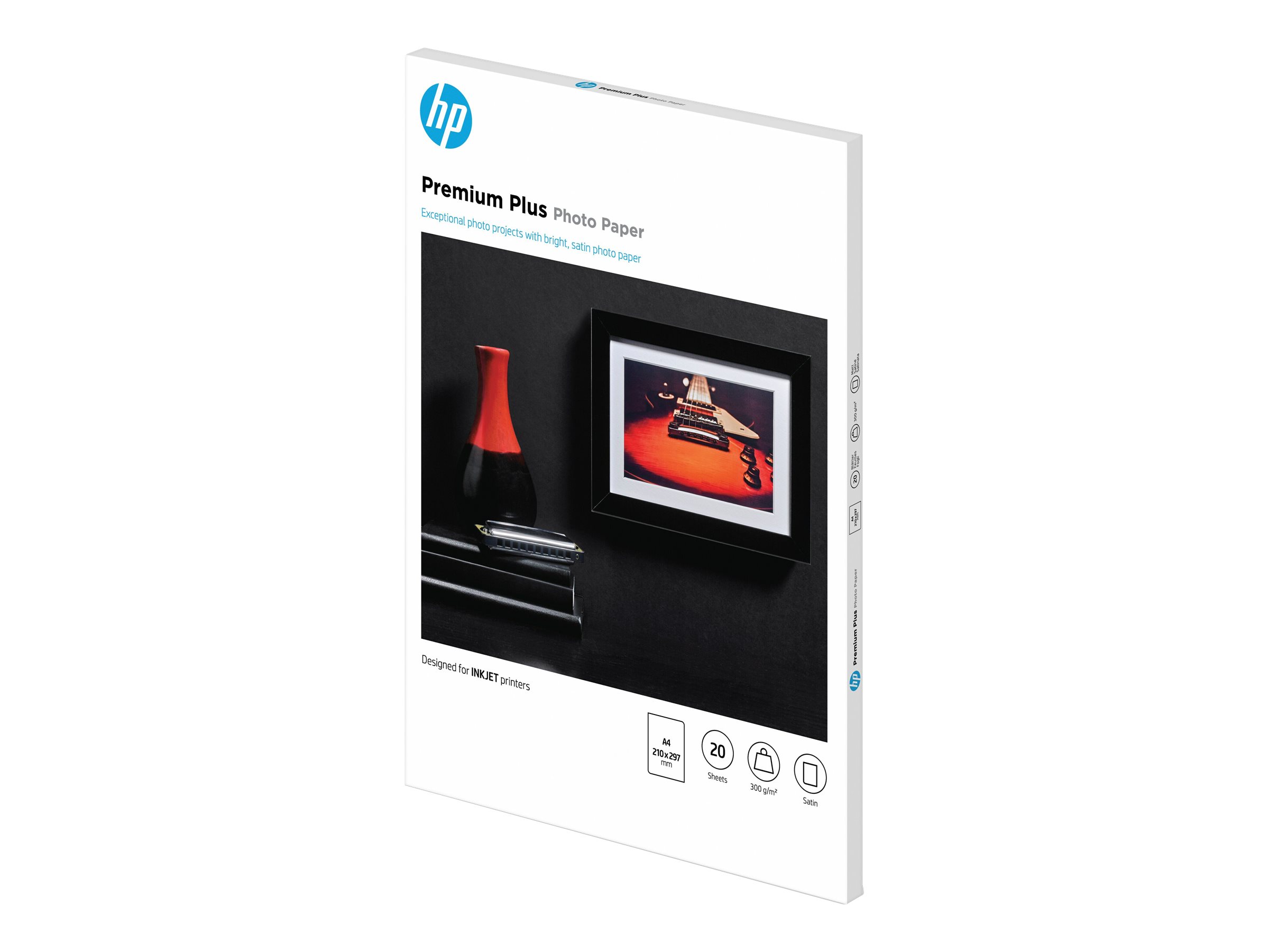 HP Premium Plus Photo Paper - Halbglnzend - A4 (210 x 297 mm) - 300 g/m - 20 Blatt Fotopapier - fr Officejet 52XX, 6000, 6000