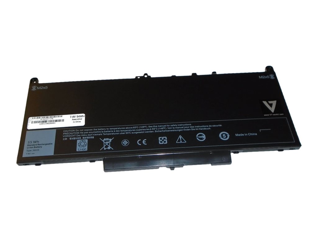 V7 - Laptop-Batterie (gleichwertig mit: Dell MC34Y) - Lithium-Polymer - 4 Zellen - 7105 mAh - fr Dell Latitude E7270, E7470