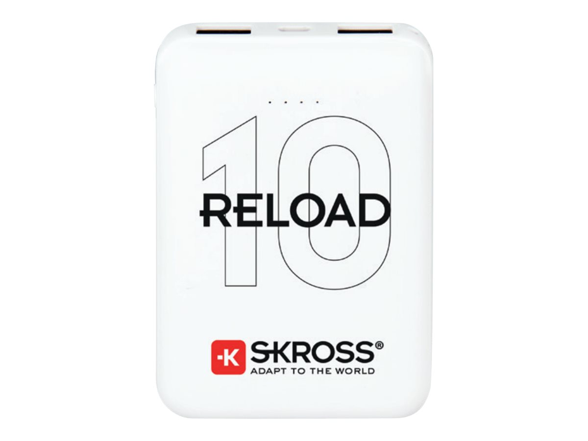 SKROSS RELOAD 10 - Powerbank - 10000 mAh - 37 Wh - 2.4 A - 2 Ausgabeanschlussstellen (USB)