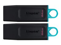 Kingston DataTraveler Exodia - USB-Flash-Laufwerk - 64 GB - USB 3.2 Gen 1 (Packung mit 2)