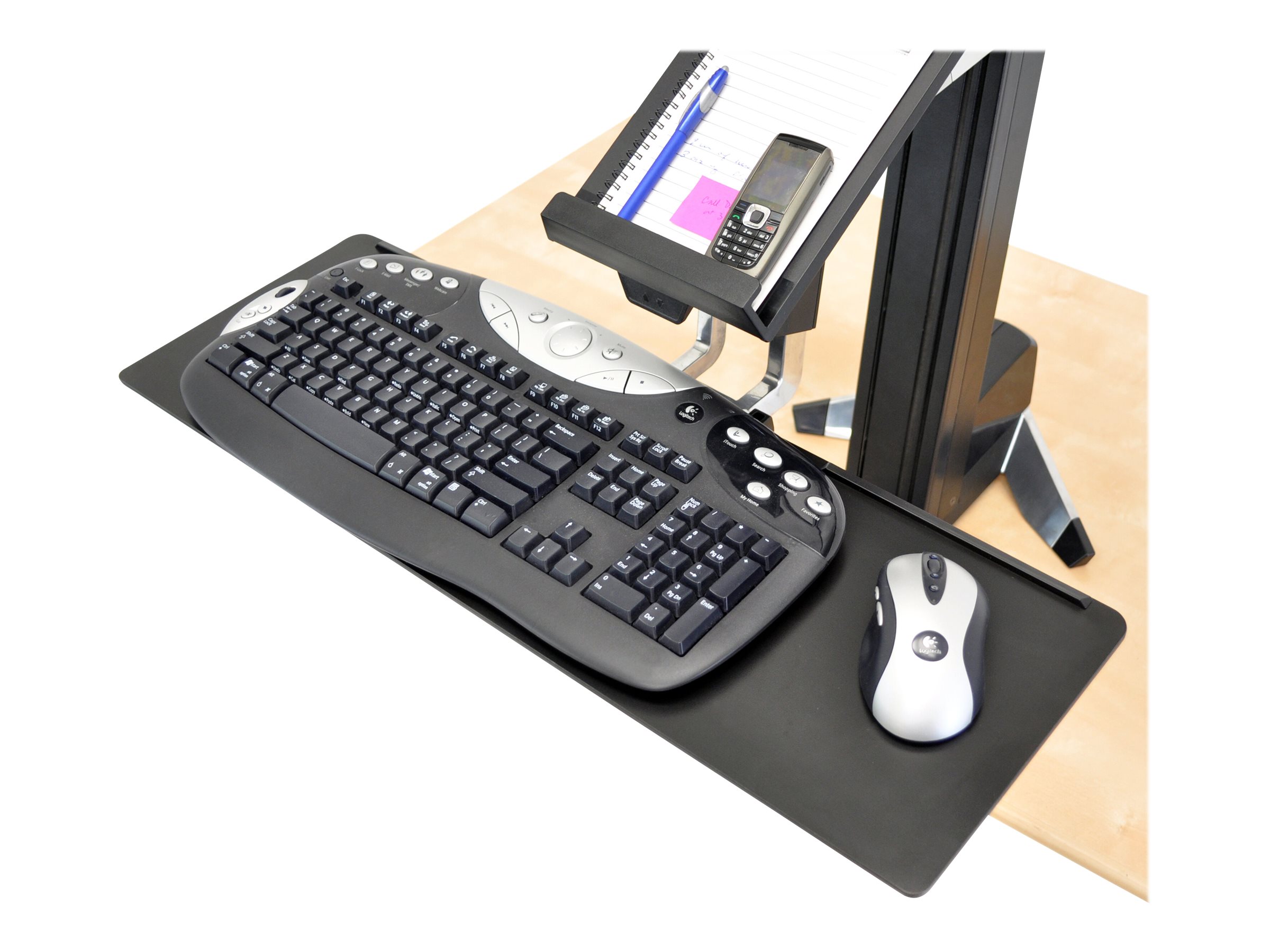 Ergotron Large Keyboard Tray - Montagekomponente (Tablett) - fr Tastatur - Schwarz