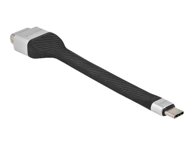 Delock - USB/VGA-Adapter - USB-C (M) zu HD-15 (VGA) (W) - Displayport 1.2/Thunderbolt 3 - 13 cm - flach
