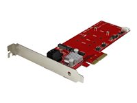 StarTech.com 2x M.2 NGFF SSD RAID Karte plus 2x SATA III Ports - PCIe - 2-fach M.2 RAID Controllerkarte plus zwei SATA Anschlss