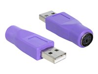 Delock - Tastatur- / Maus-Adapter - PS/2 (W) zu USB (M)