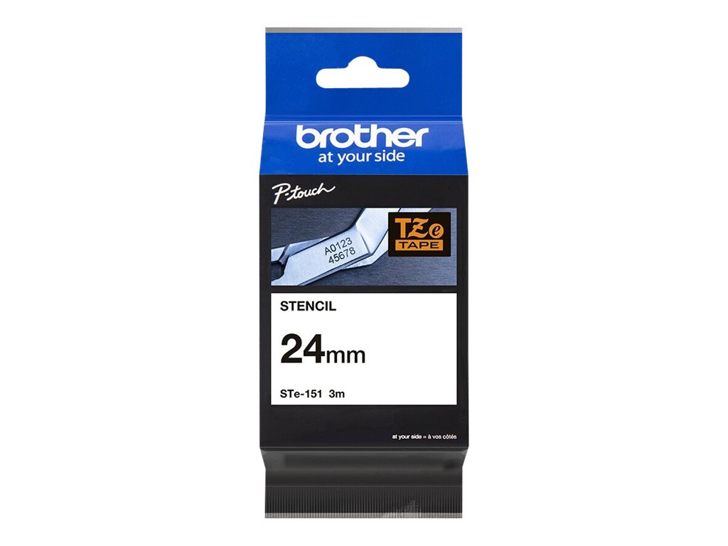 Brother STe-151 - Schwarz - Rolle (2,4 cm x 3 m) 1 Kassette(n) Stempelband - fr P-Touch PT-2470, 2730, 3600, 9700, E500, E550, 